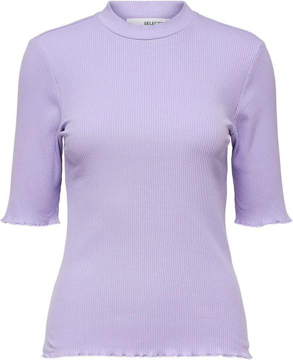 Selected Femme Bio-Baumwolle gerippt T-Shirt (S)