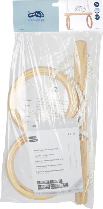 Actual product image small foot Trapeze with gymnastic rings