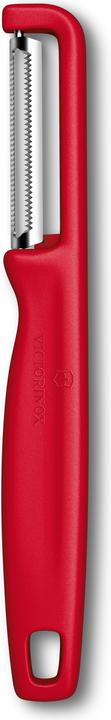 Victorinox Iota Sparschäler, gezahnt, zweischneidig, rot