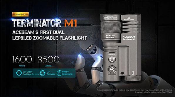 Produktbild AceBeam Terminator M1 Dual Head - 640'000 Candela (10.40 cm, 3500 lm)
