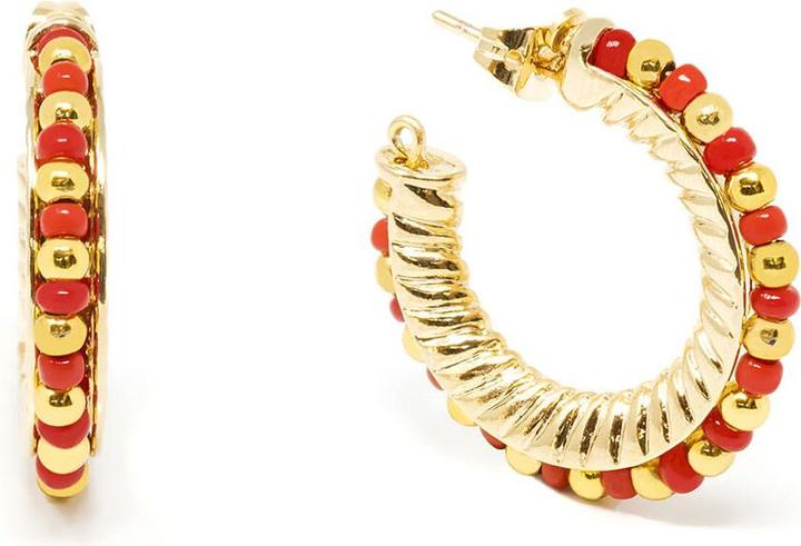 Image du produit Dtangler ETIOPIA ROJO Boucles d'oreilles 3CM - Inconnu - 1 unité, or brillant