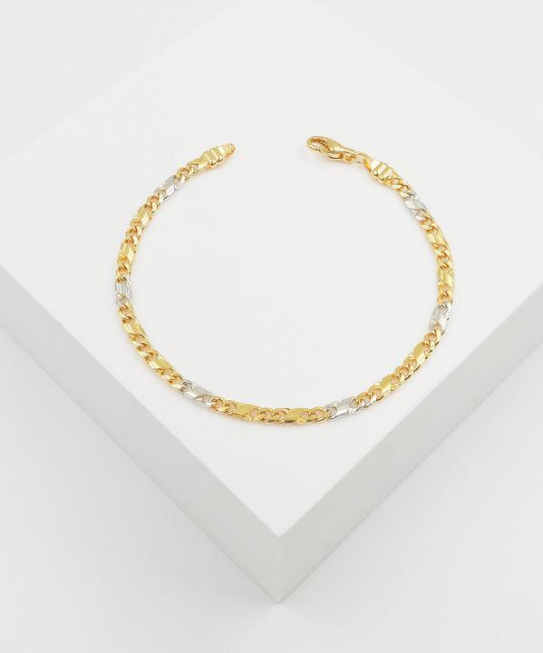 Image du produit Muau Chaîne de 8 (19 cm, 750, Or blanc, Or jaune 18 carats)