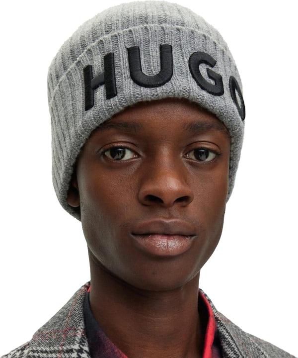 Actual product image HUGO Embroidered Logo Wool Winter Beanie