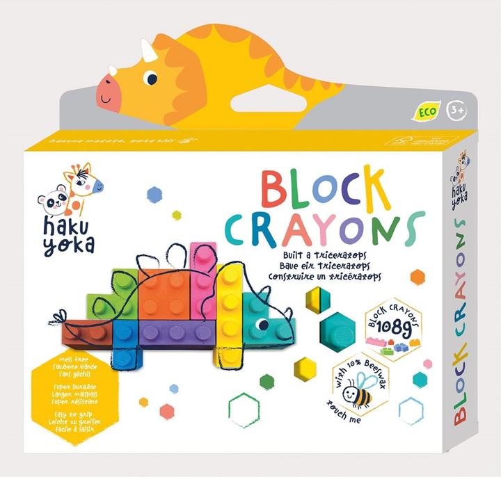 Haku Yoka Block wax crayons Triceratops (MQ2)