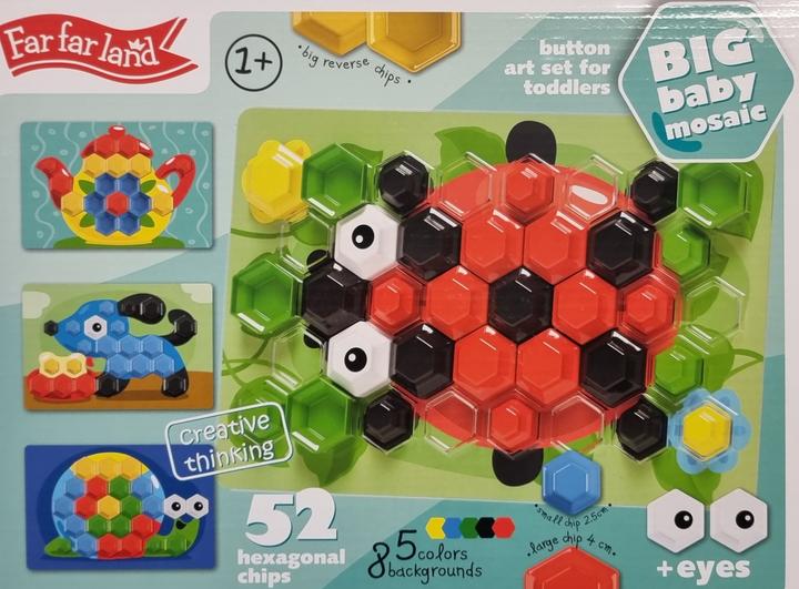Immagine prodotto Montessori Gioco educativo, gioco per famiglie, Mosaico Big Baby - Coccinella 52 pezzi