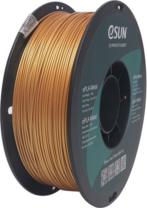 Actual product image eSUN ePLA-Metal Gold Filament 1.75mm 1Kg (PLA+, 1.75 mm, 1000 g, Gold)