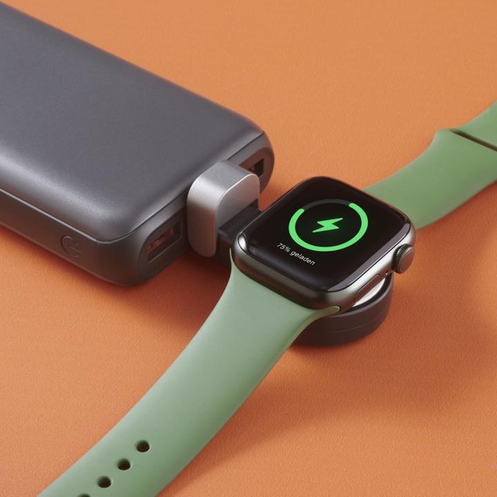 Actual product image Hama Apple Watch charger f. wireless charging, USB-C charging station magnetic, SW (5 W)