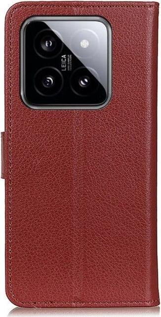 Actual product image MU Classic Litchi Leather Bookcover Series (Xiaomi 14 Pro)