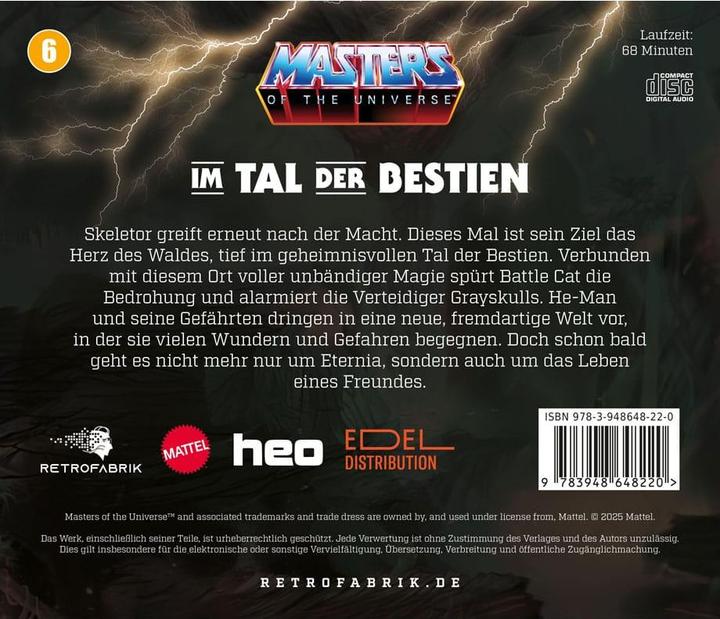 Produktbild Masters of the Universe Hörspiel-CD Folge 6: Im Tal der Bestien *Deutsche Version* (Masters of the Universe, Deutsch)