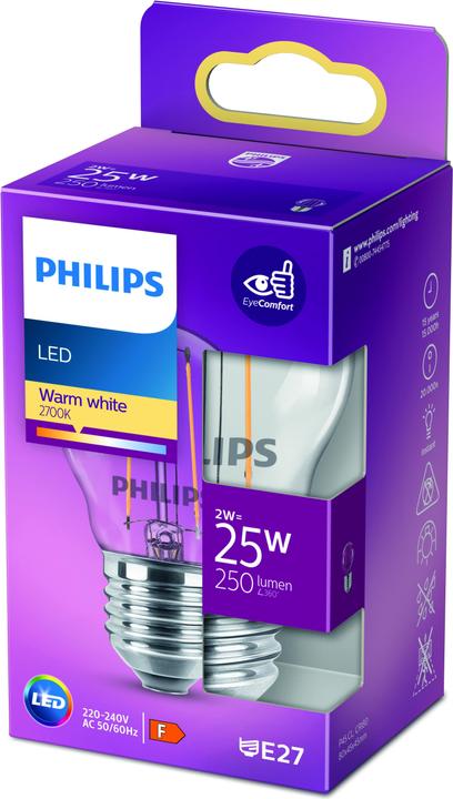 Produktbild Philips Lampe (E27, 2 W, 250 lm, 1 x, E)