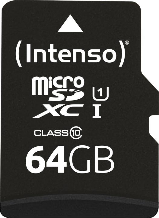 Actual product image Intenso Performance (64 GB, microSDXC, U1, UHS-I)