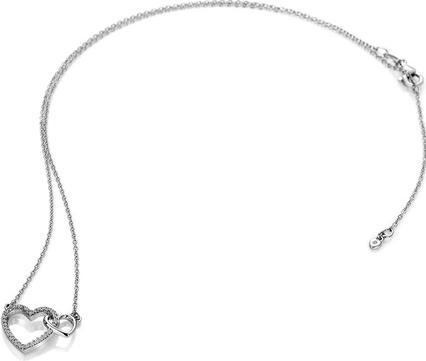 Hot Diamonds Silver necklace with genuine diamond Flora DP731