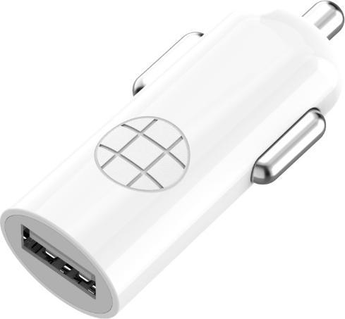 Produktbild Budi - USB-Autoladegerät + USB-C-Kabel (Weiss)