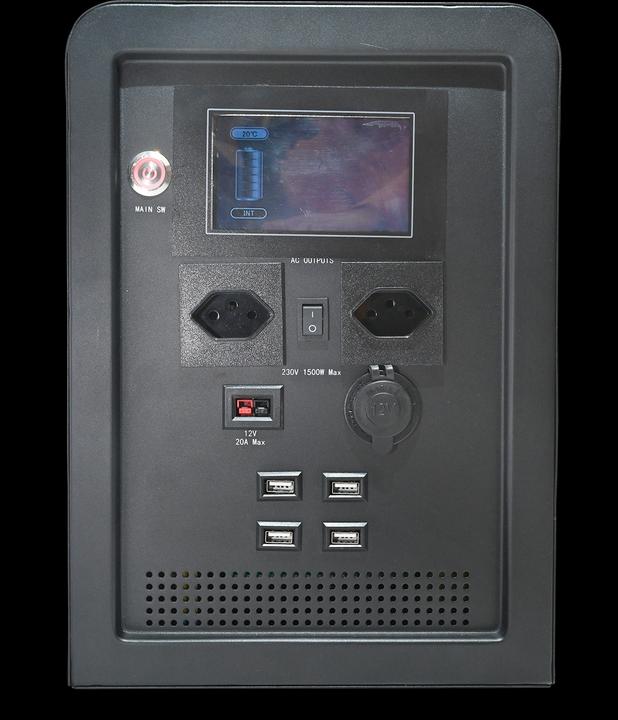 Actual product image Autosolar Powerstation 1500W "Swiss Edition" with 195W solar case (1500 Wh, 26.40 kg)
