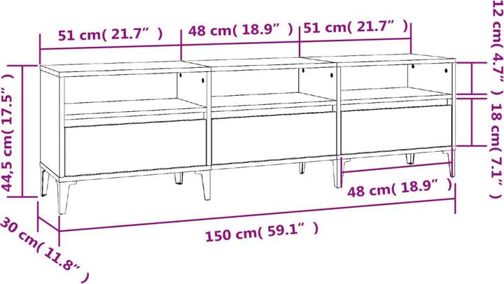 Actual product image VidaXL Lalu (150 x 30 x 44.5 cm)