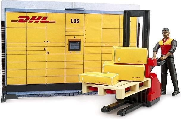 Produktbild Bruder DHL Shop mit Handhubstapler