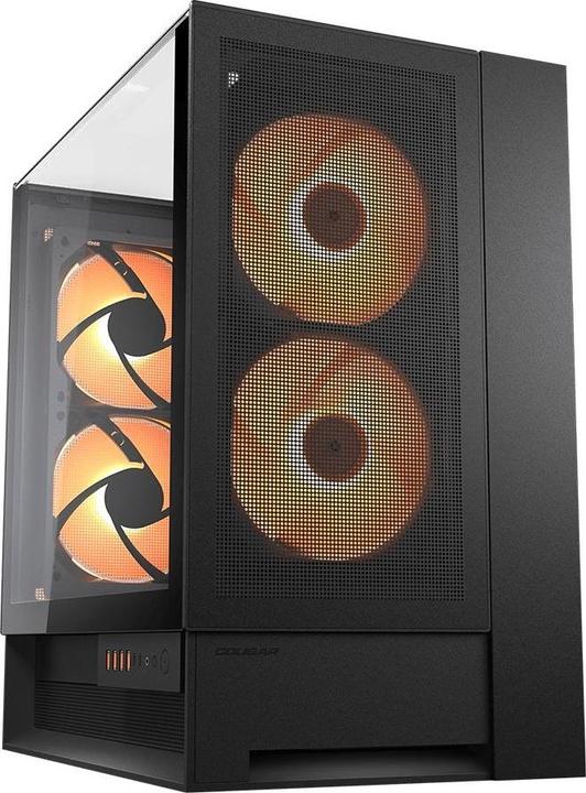 Cougar Gehäuse Midi-Tower OmnyX, ARGB, Schwarz (mATX, Mini-ITX, ATX)