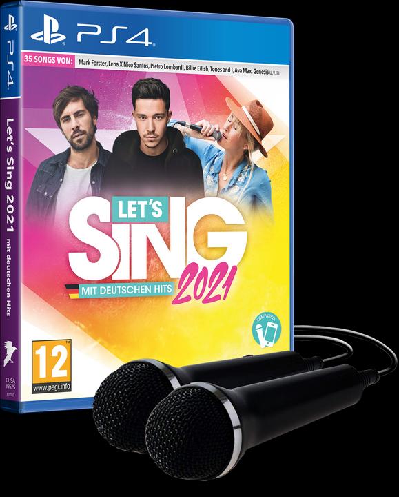 Produktbild Ravenscourt Let's Sing 2021 mit deutschen Hits 2 Mics (PS4, DE)