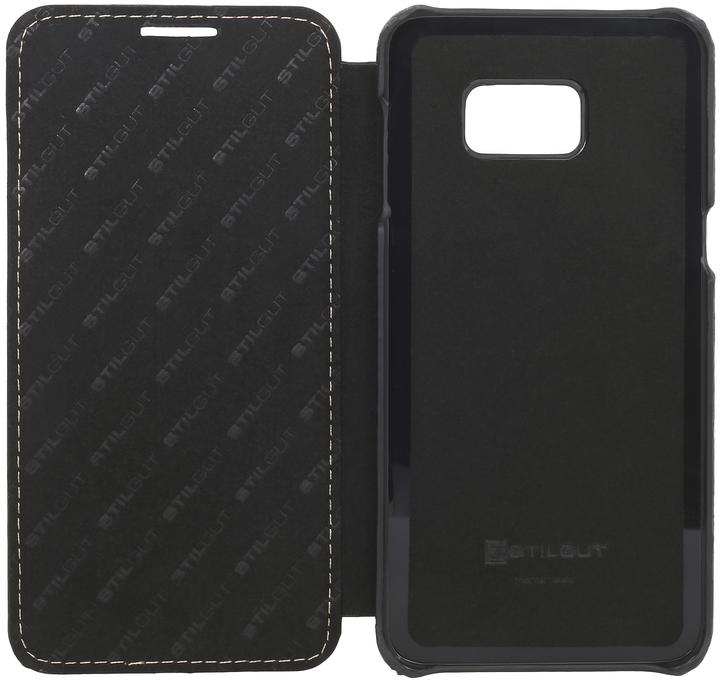 Produktbild StilGut Book Type Case ohne Clip für S6 Edge+, schwarz (Samsung Galaxy S6 Edge+)