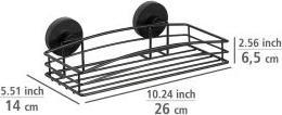 Produktbild Wenko Vacuum-Loc Wandablage schwarz (26 x 14 x 6.5 cm)