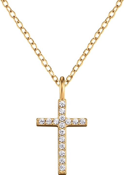 Engelsrufer Halskette Kreuz Gold (925er Silber, 42 cm)