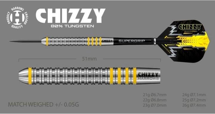 Actual product image Harrows Chizzy Darts 80% Steeltip