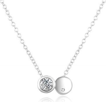 Beneto Fine silver necklace with zircons AGS867 / 47 (L)