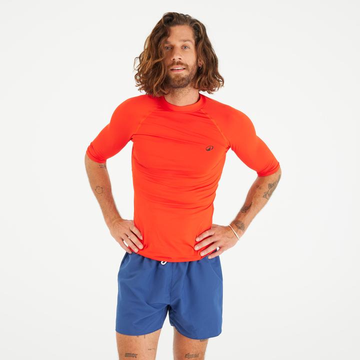Olaian UV-Shirt Surfen Herren 100 rot (L)