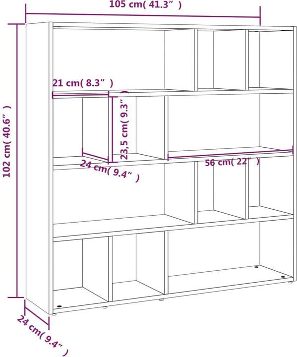 Produktbild VidaXL Darnall (105 x 24 x 102 cm)
