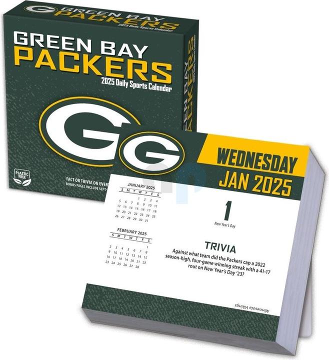 Image du produit NFL - Green Bay Packers - Calendrier de bureau 2025 (Allemand, Français, Italien, Espagnol, Anglais)