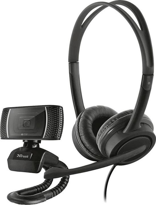Trust Doba - 1280 x 720 Pixel - 720p - Auto - USB - Schwarz - Clip / Ständer (Kabelgebunden, USB Typ-B)