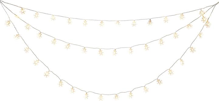 Actual product image Konstsmide LED light curtain snowflakes, 44 LED, 1.25 m, outdoor (1.25 m)