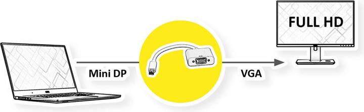 Image du produit Roline Mini DisplayPort - VGA, actif (VGA, 10 cm)
