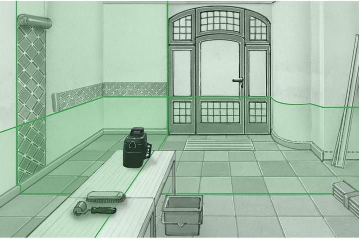 Actual product image Laserliner PocketPlane-Laser 3G Three-dimensional laser self-levelling