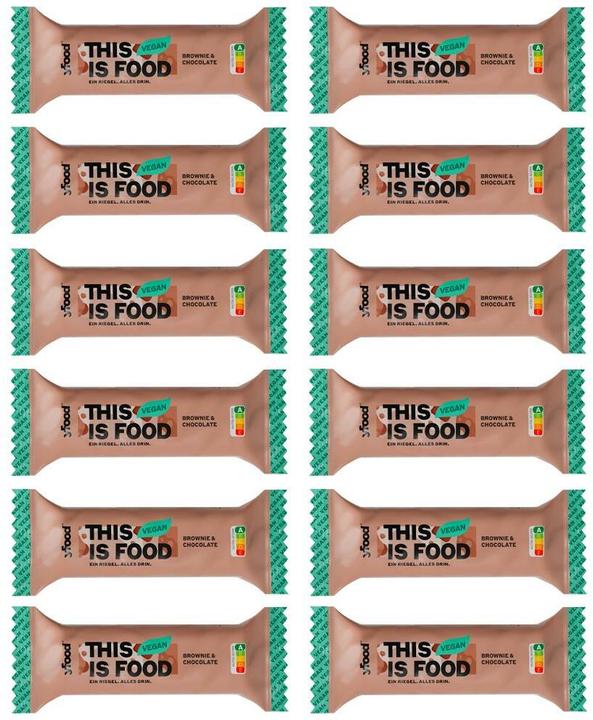 Produktbild YFood Veganer Protein Riegel (Brownie, Schokolade, 12 Stk., 800 g)