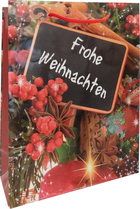 Produktbild Idena Geschenktasche Weihnachten glänzend classic mehrfarbig 33x10x41cm 5fach sortiert (Geschenktüte, 5 x)