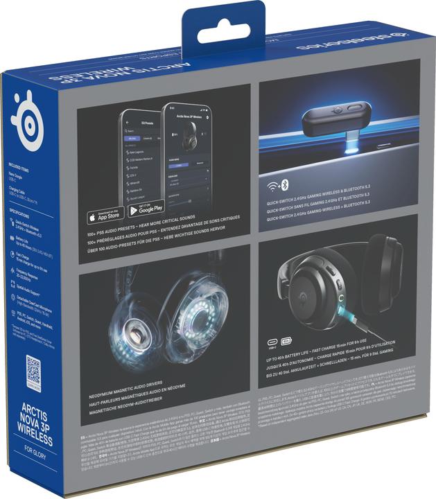 Image du produit SteelSeries Arctis Nova 3PW Black (Sans fil)