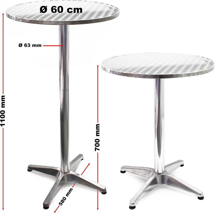 Produktbild Wiltec Bistrotisch (Ø 60 x 110 cm)