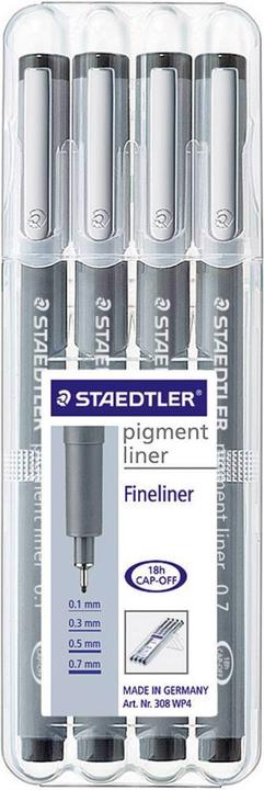 Actual product image Staedtler Pigment Liner (Transparent, 4 x)