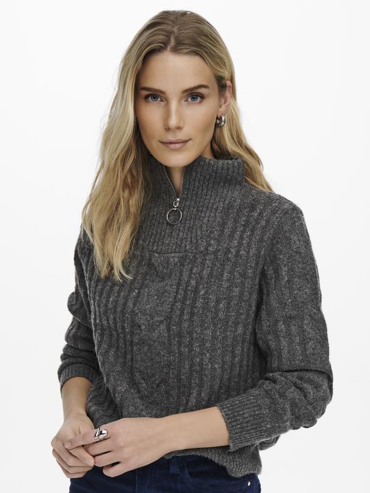 Produktbild JdY Reissverschluss-Zopfstrick- Strickpullover (M)
