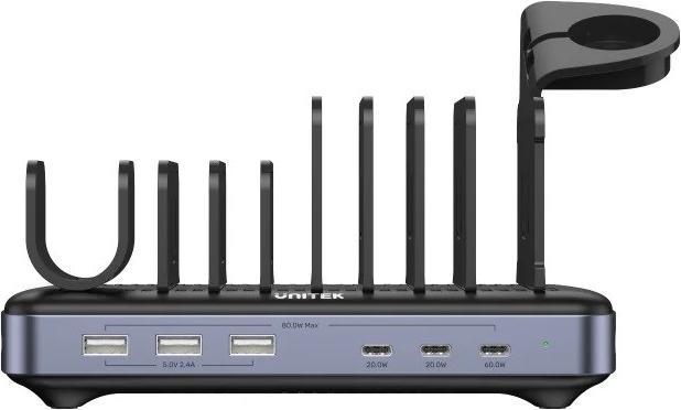 Produktbild Unitek LADESTATION 3X USB-A 20W 3X USBC PD 80W (80 W)