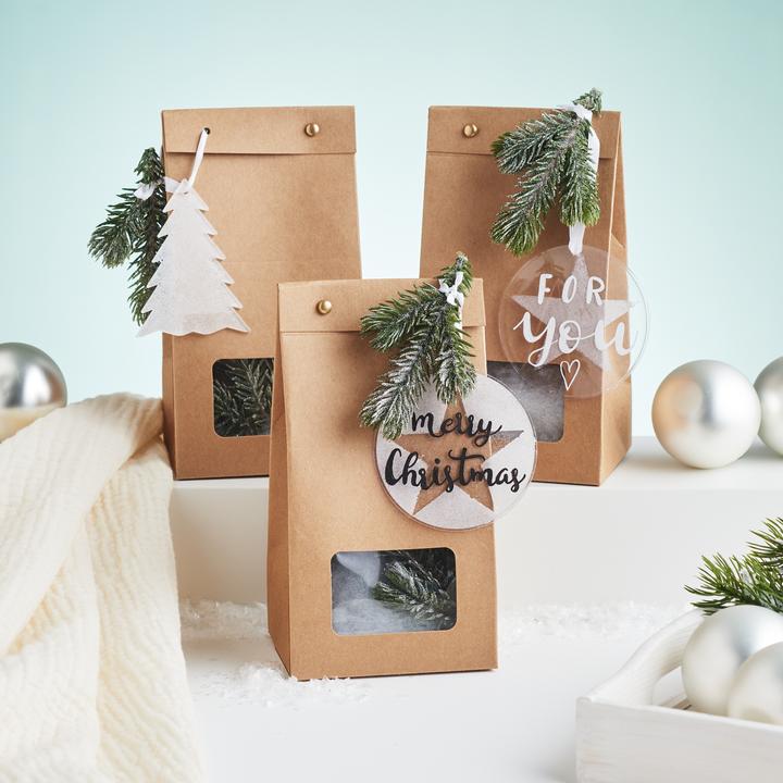 Produktbild VBS Kraftkarton Geschenkbox mit Sichtfenster, 6 Stück (Geschenkbox, 6 x)
