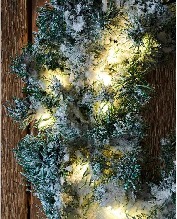 Image du produit Sirius Couronne de Noël LED verte enneigée