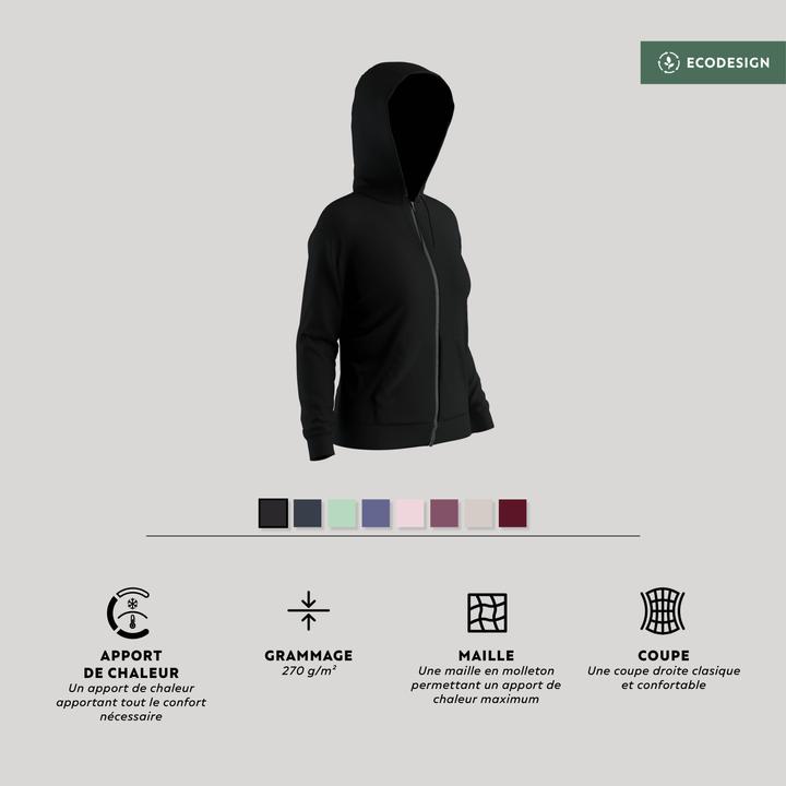 Immagine prodotto Domyos Giacca con cappuccio da donna - Essentials 500 nero (L)
