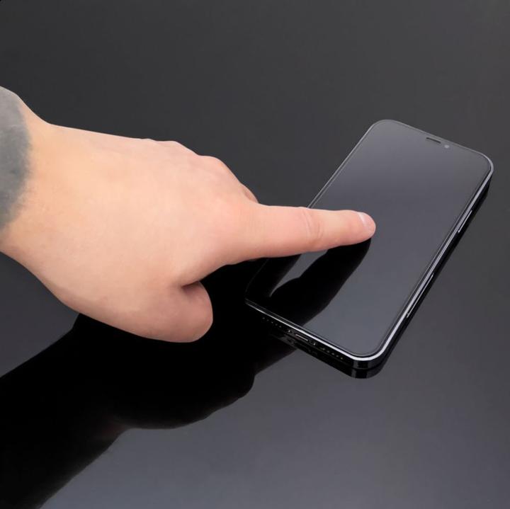Actual product image Wozinsky Tempered Glass Full Glue Super Tough Screen Protector Full Coveraged with Frame Case Friend (1 Piece, Apple iPhone 13 mini)