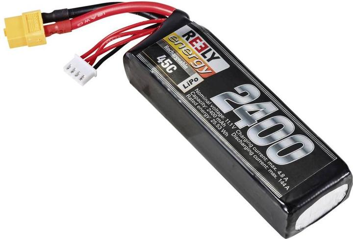 Reely Modello di batteria (LiPo) 11,1 V 2400 mAh Numero di celle: 3 45 C Softcase XT6 (11.10 V, 2400 mAh)