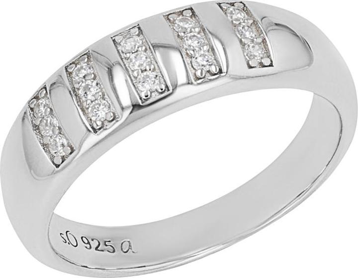 S.Oliver Ringe für Damen, 925 Sterling Silber, Zirkonia synth. (58, 925 Silber)