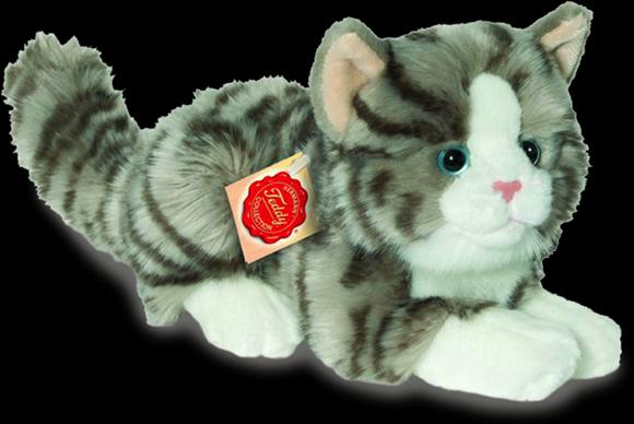 Produktbild Teddy Hermann Katze liegend (20 cm)