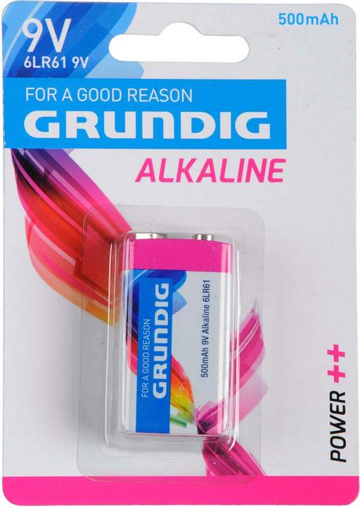 Produktbild Grundig Block-Batterie 9V/6LR61 (1 Stk., 9V Block, 500 mAh)