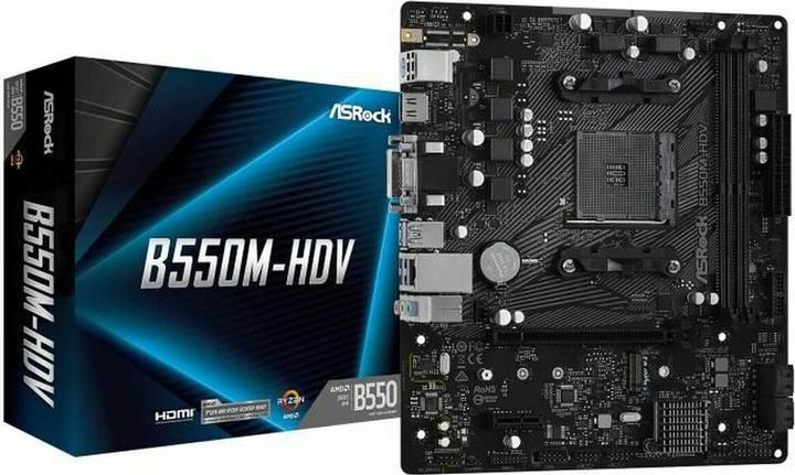 Actual product image AsRock B550M-HDV (AM4, AMD B550, mATX)